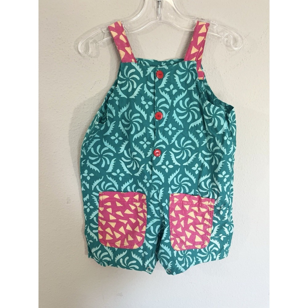 Young Colors Cotton Overalls Unisex Retro Flintstones Nostalgia VTG 80/90s 12M